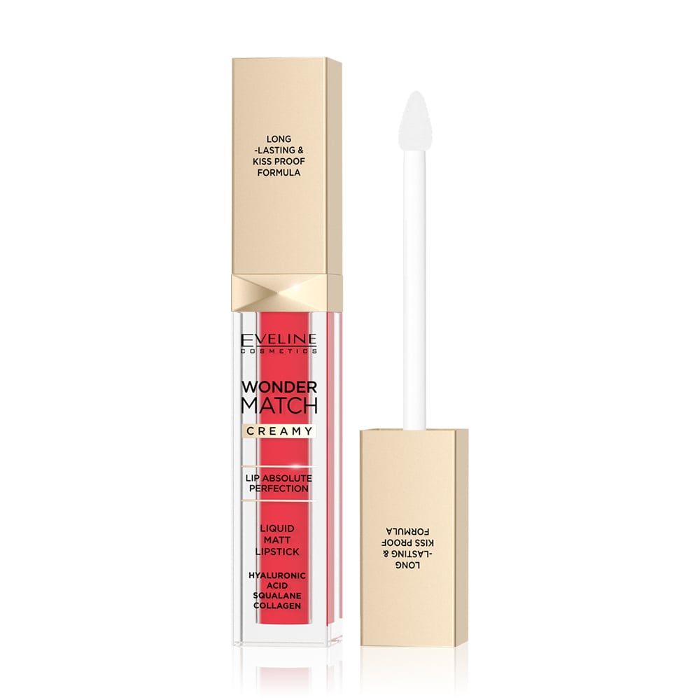 Матова рідка помада для губ Eveline Cosmetics Wonder Match Creamy Liquid Matt Lipstick 06 Classic Red, 6.8 мл