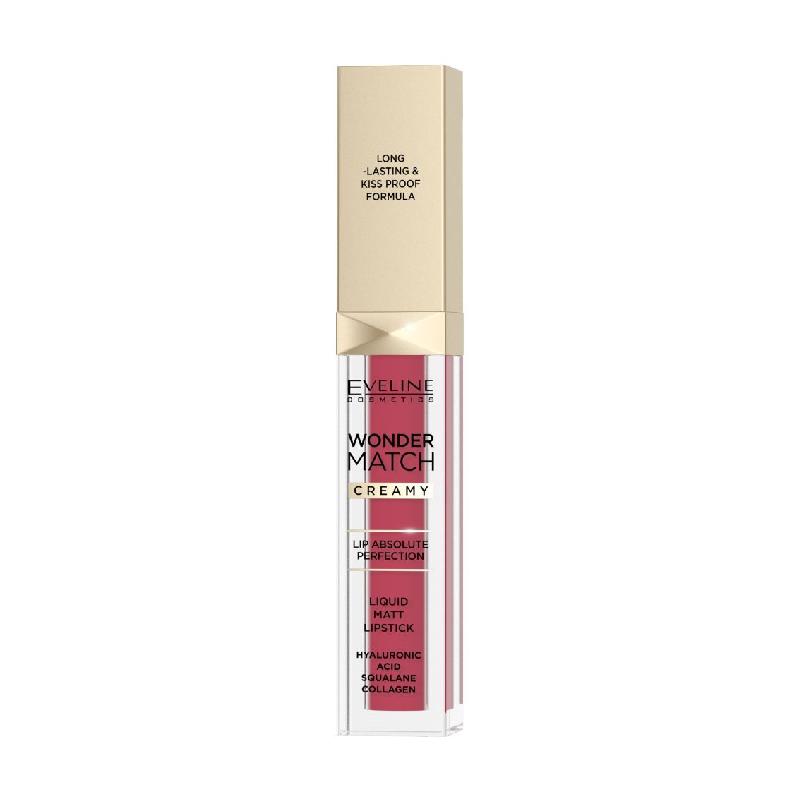 Матова рідка помада для губ Eveline Cosmetics Wonder Match Creamy Liquid Matt Lipstick 12 Charming Red, 6.8 мл